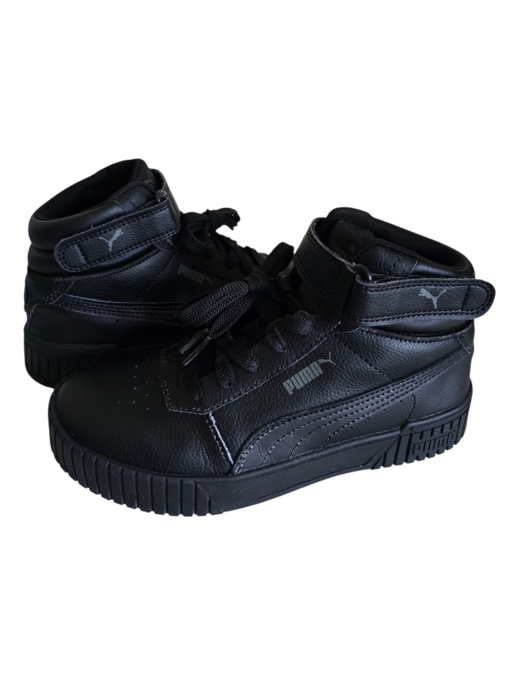 PUMA Carina 2.0 Mid Women's Arhletic Black Leather Sneakers - Picture 12 of 16